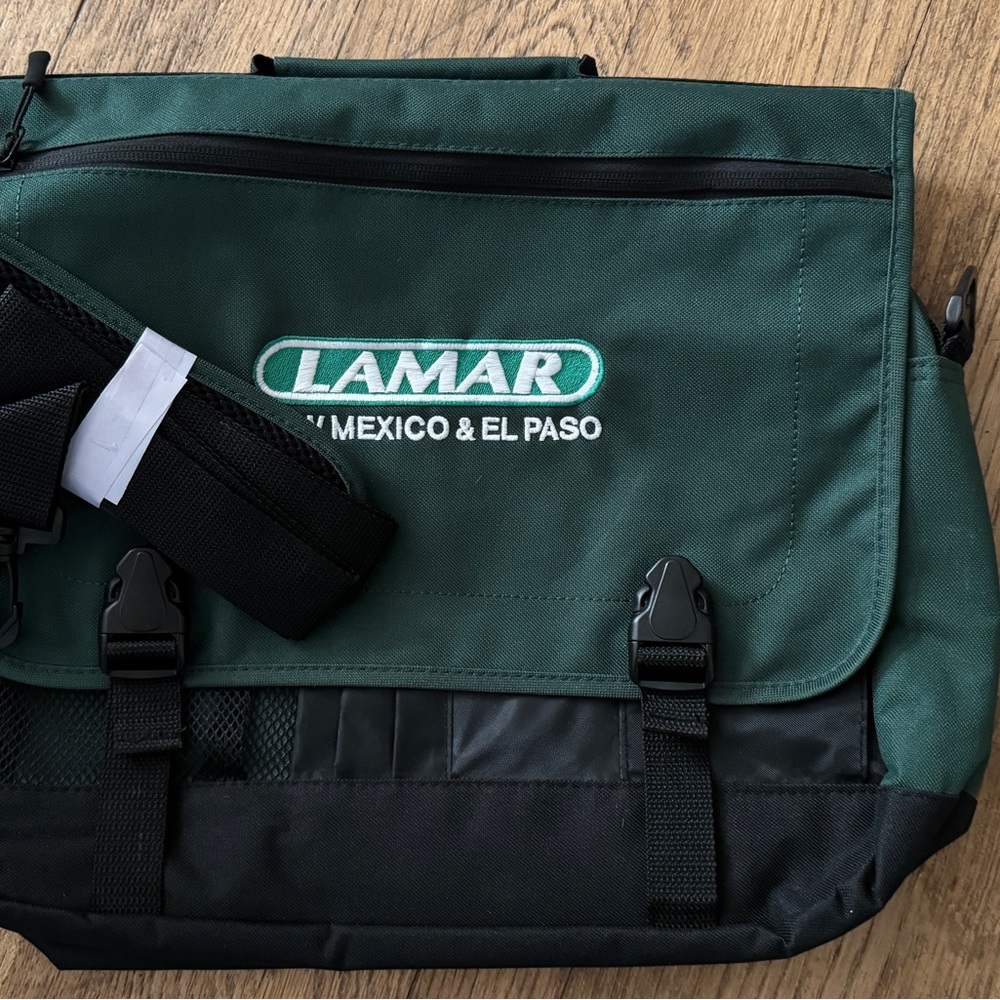 Lamar Green Messenger Bag/computer Bag